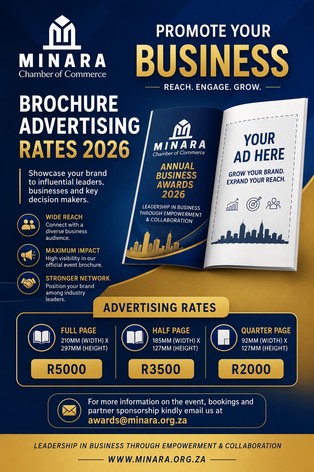 Advertise in the Minara Business Recognition Awards Brochure 2026